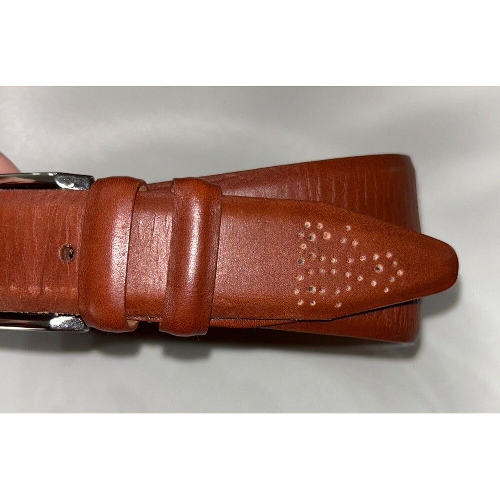 Allen Edmonds made in USA Men’s Brown Genuine Leather Belt size 40/100 cm - Picture 2 of 5